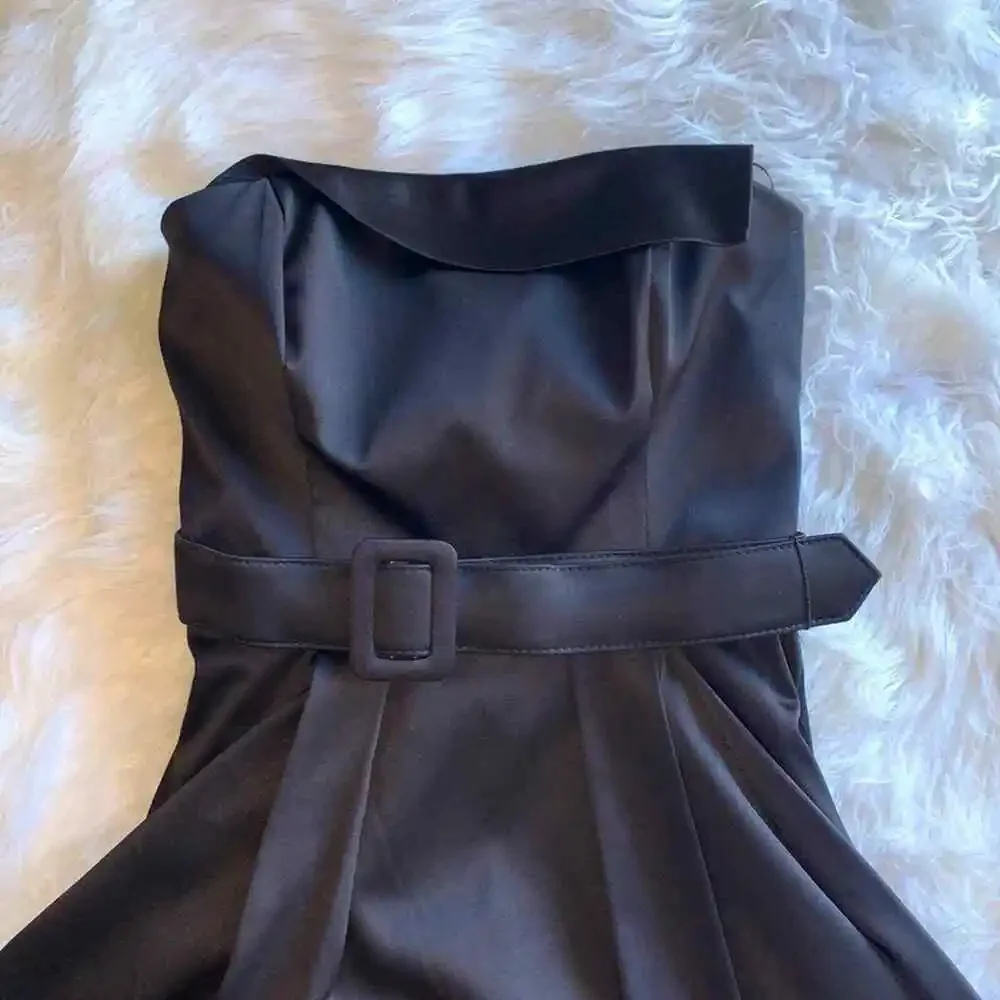 WHITE HOUSE BLACK MARKET Formal Evening Dress A-Line Prom Wedding Black